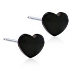 Black Titanium Heart 5 mm