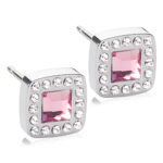 ST Brilliance Cushion 8 mm Crystal/Light Rose