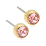 Golden Titanium Bezel, Light Rose 5 mm