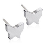 Silver Titanium Butterfly 8 mm