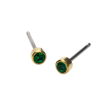 Golden Titanium Bezel 3mm Emerald